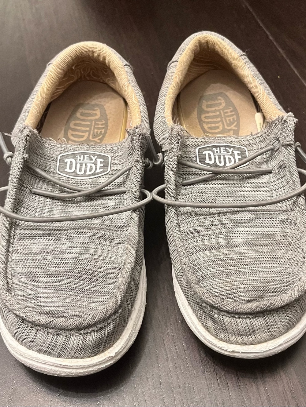 Hey Dude Light Grey Wally Slip-On Casual Loafers Youth 1
